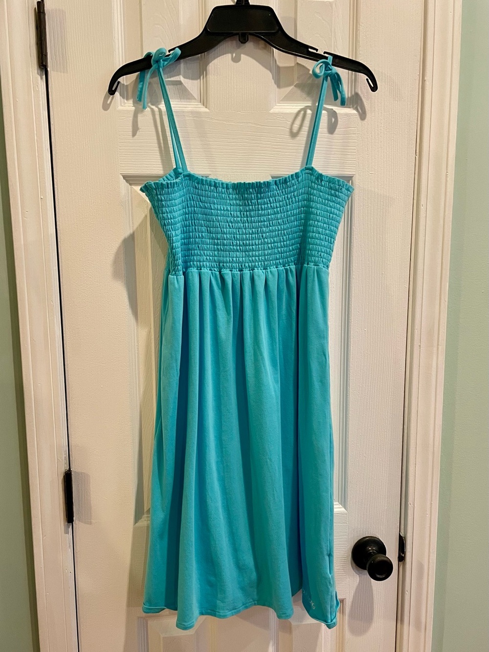 Billabong Teal Smocked Tie-Strap Dress – Women’s Size Medium